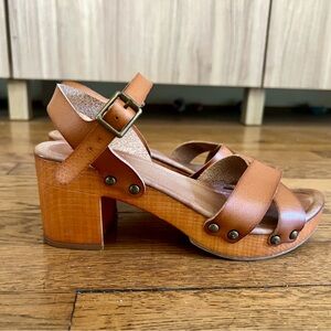 MIA Brown Block Heel Sandals